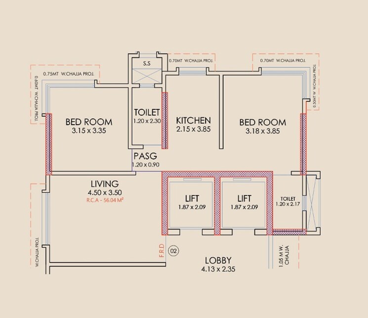 Other, brahma-aashirvad 2 Bedroom 605 Sq.Ft. Apartment In Borivali West Mumbai 8817243