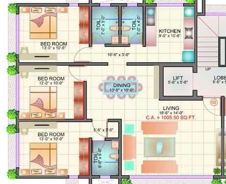 bucon silver apartment apartment 3 bhk 1008sqft 20201807181816