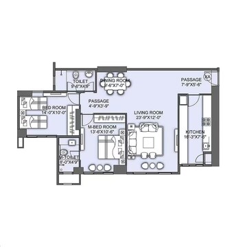  2 BHK Apartment at CCI Rivali Park, Magathane – for Sale