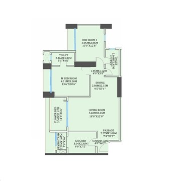  2 BHK Apartment at CCI Rivali Park, Magathane – for Sale