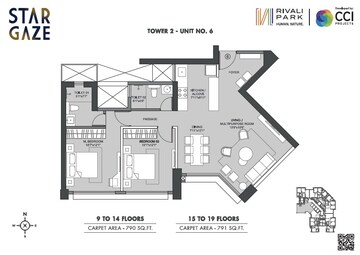  2 BHK Apartment at CCI Rivali Park Stargaze, Borivali East – for Sale