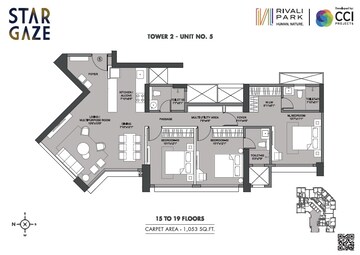  3 BHK Apartment at CCI Rivali Park Stargaze, Borivali East – for Sale