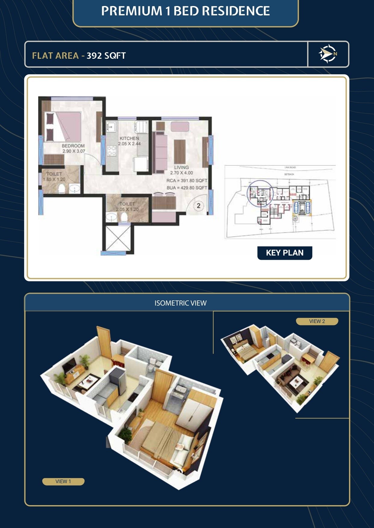 1 BHK 392 Sq. Ft. Apartment