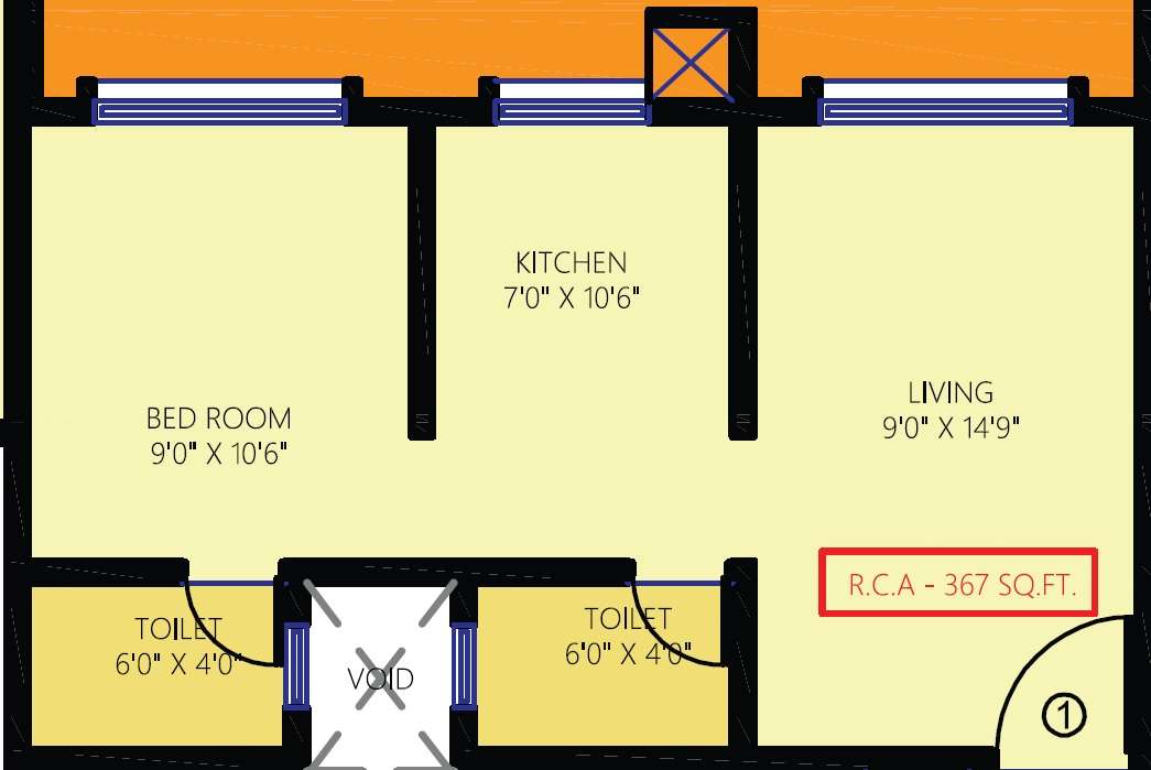 1 BHK 367 Sq. Ft. Apartment in Chaitanya Anand Lunkhod CHSL