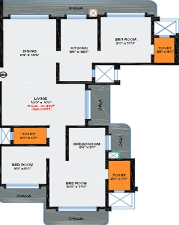  3 BHK Apartment at Chaitanya Om Shivam, Dalvi Nagar – for Sale