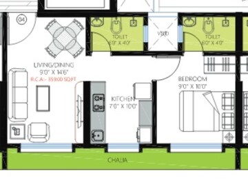  1 BHK Apartment at Chaitanya The Greens Radhakunj, Kandivali East – for Sale