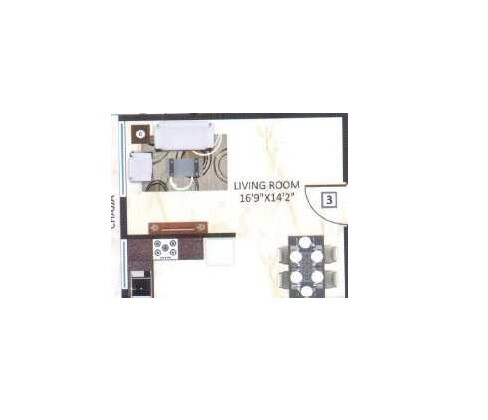 Floor plan of 273 Sq. Ft. Studio in Chamunda Sudha Avenue, Mumbai