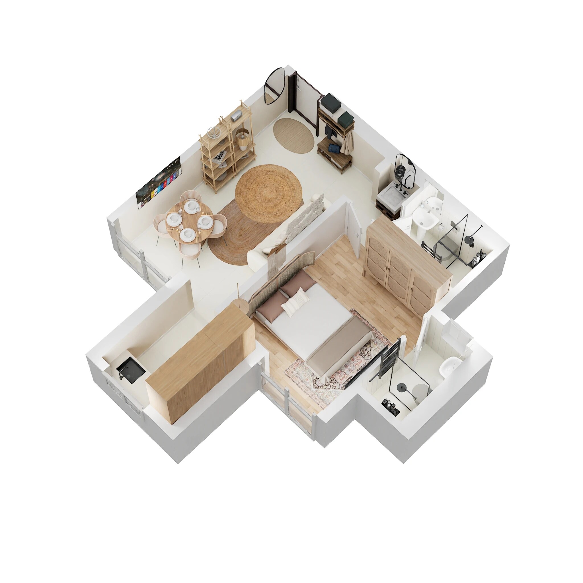 1 BHK 418 Sq. Ft. Apartment