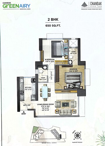  2 BHK Apartment at Chandak Greenairy, Borivali East – for Sale