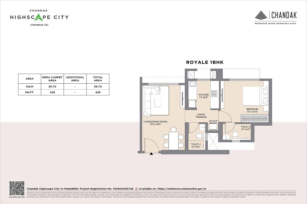 Other, chandak-highscape-city 1 Bedroom 428 Sq.Ft. Apartment In Chembur Mumbai 7726511