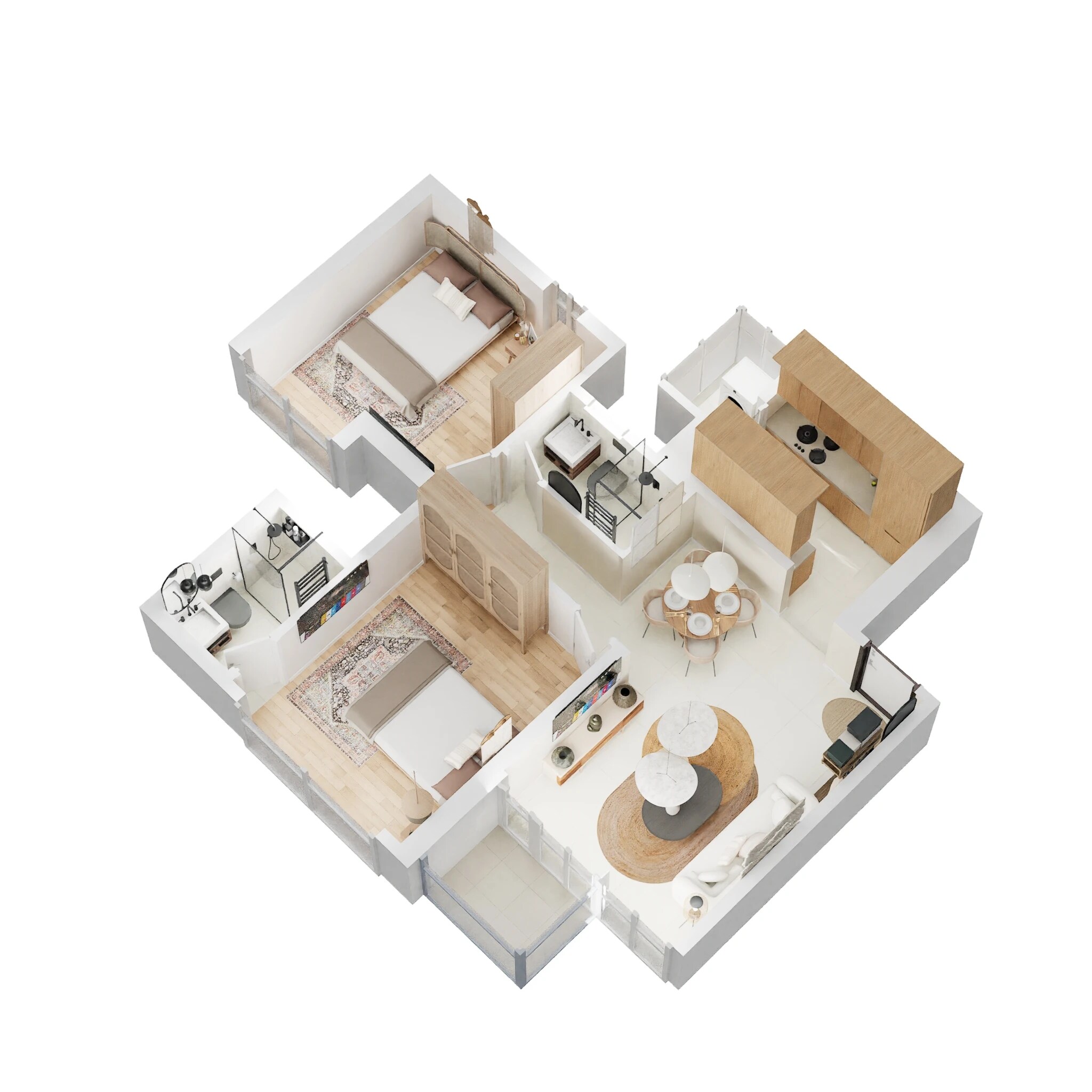 2 BHK 638 Sq. Ft. Apartment