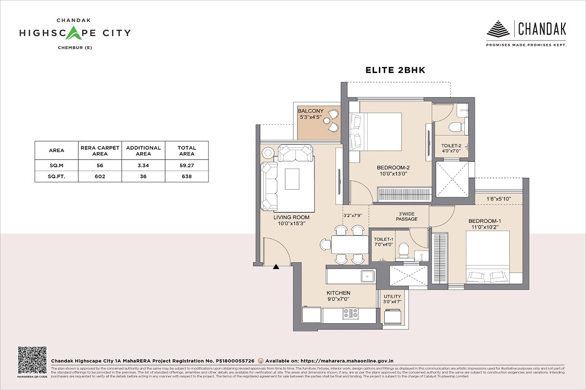 Other, chandak-highscape-city 2 Bedroom 638 Sq.Ft. Apartment In Chembur Mumbai 7726752