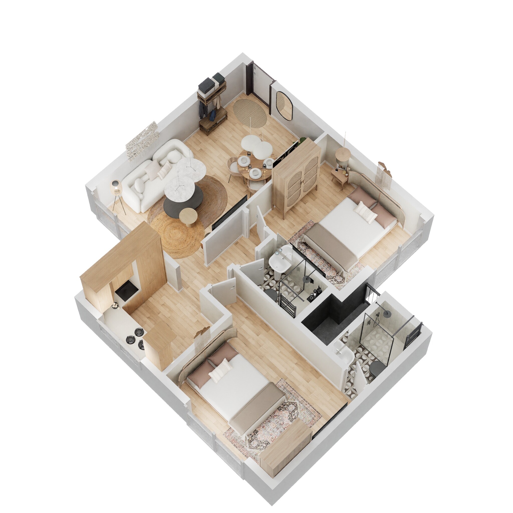 2 BHK 575 Sq. Ft. Apartment