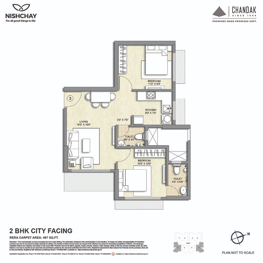 Other, chandak-nishchay 2 Bedroom 585 Sq.Ft. Apartment In Borivali East Mumbai 9029341