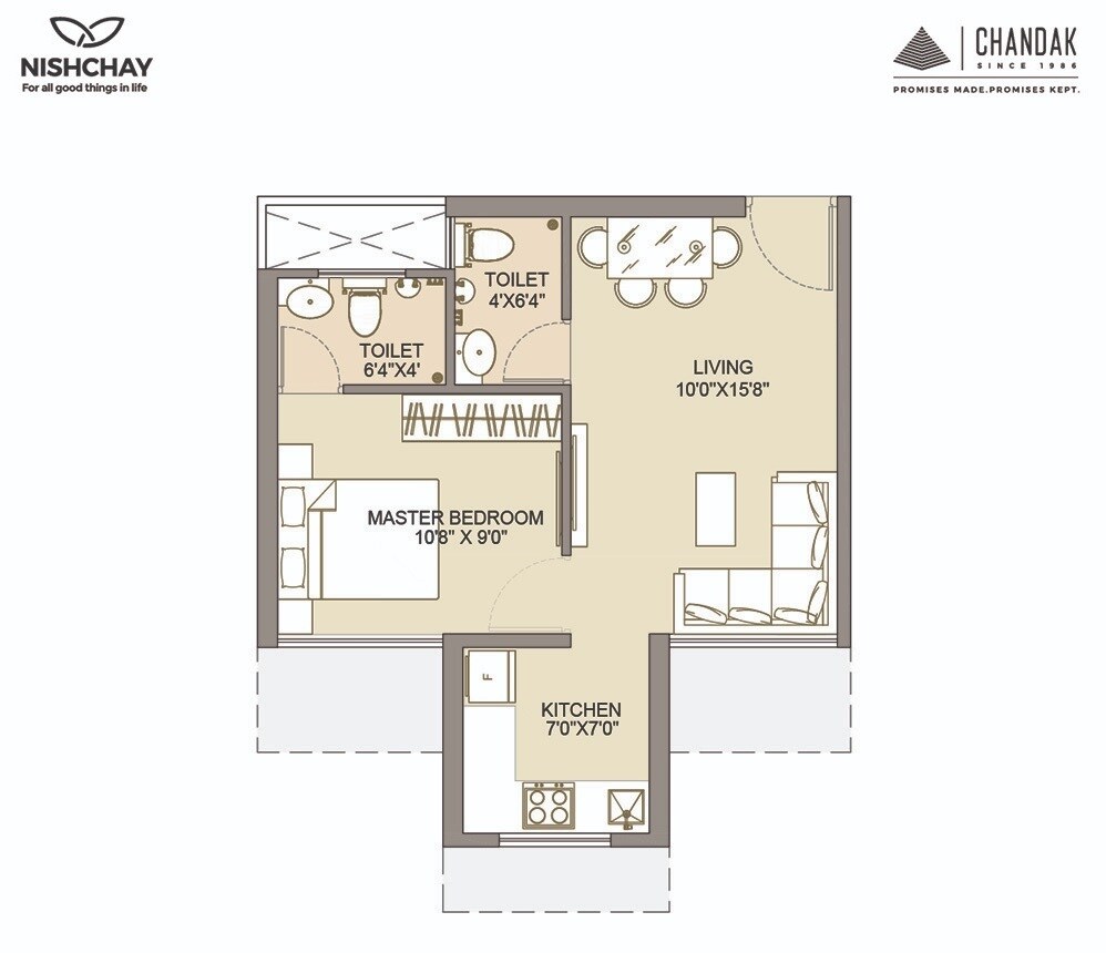 Other, chandak-nishchay-wing-a 1 Bedroom 365 Sq.Ft. Apartment In Borivali East Mumbai 8708674