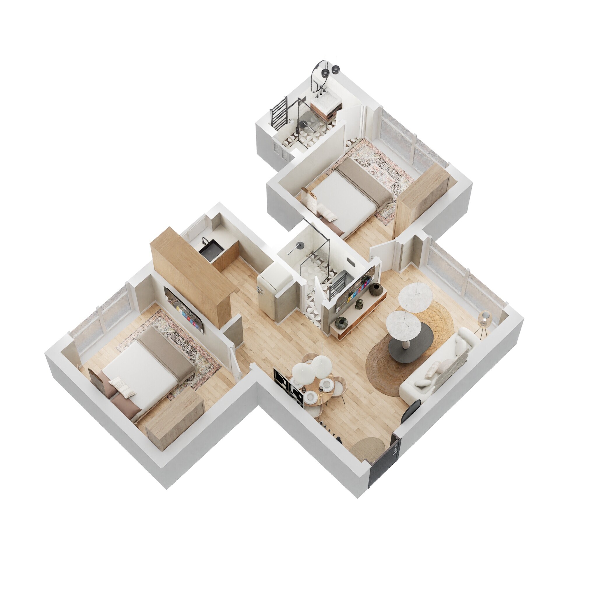 2 BHK 497 Sq. Ft. Apartment