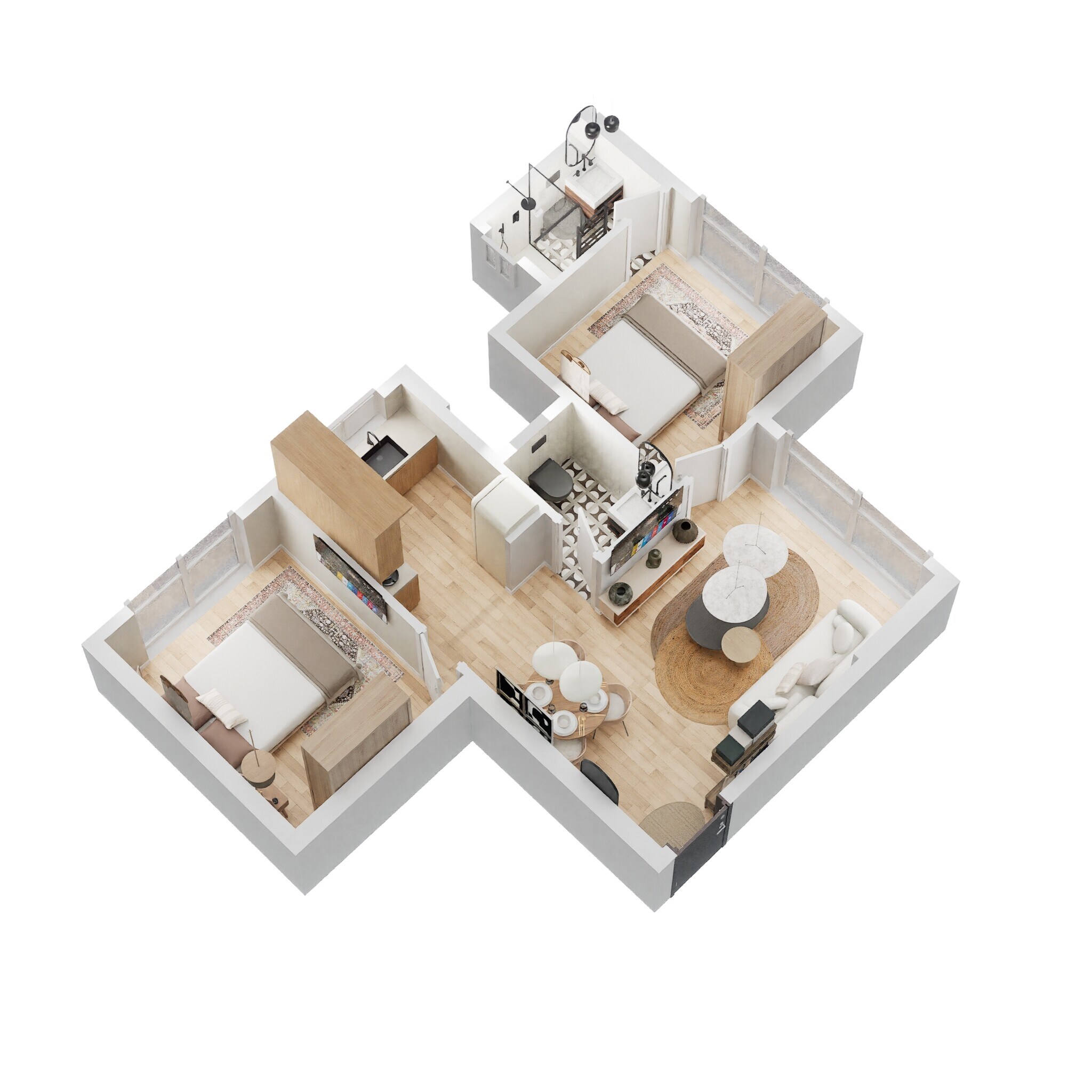 2 BHK 497 Sq. Ft. Apartment