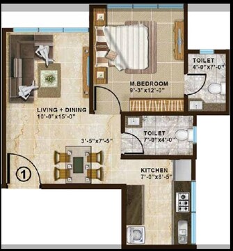 1 BHK Apartment For Resale in Chandak Paloma Churi Wadi Mumbai  7749456