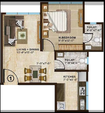  1 BHK Apartment at Chandak Paloma, Churi Wadi – for Sale