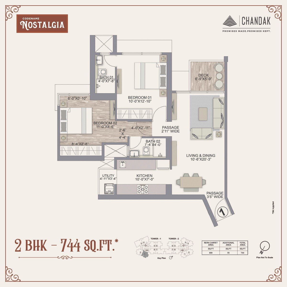 Other, chandak-treesourus 2 Bedroom 744 Sq.Ft. Apartment In Malad West Mumbai 8952230