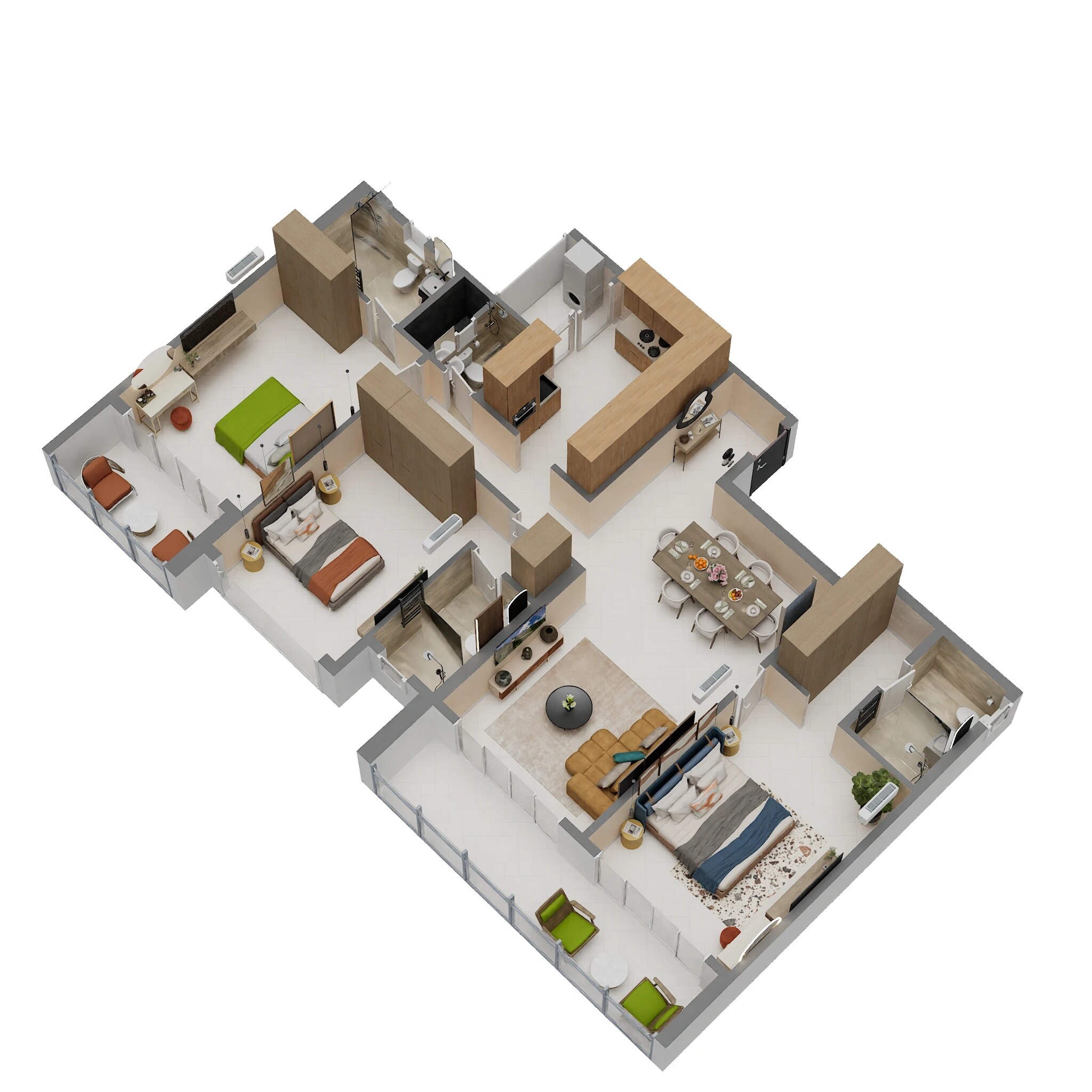 3 BHK 1370 Sq. Ft. Apartment