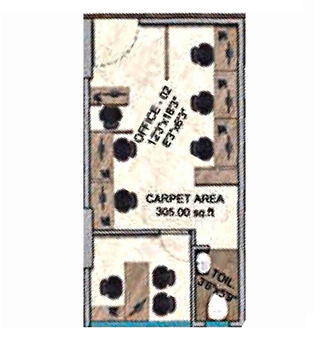 Floor plan of 305 Sq. Ft. Retail Shop in Chandiwala Pearl Platinum, Mumbai