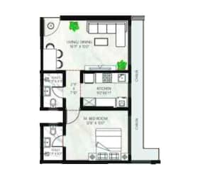 1 BHK 457 Sq. Ft. Apartment in Chandiwala Pearl Universe