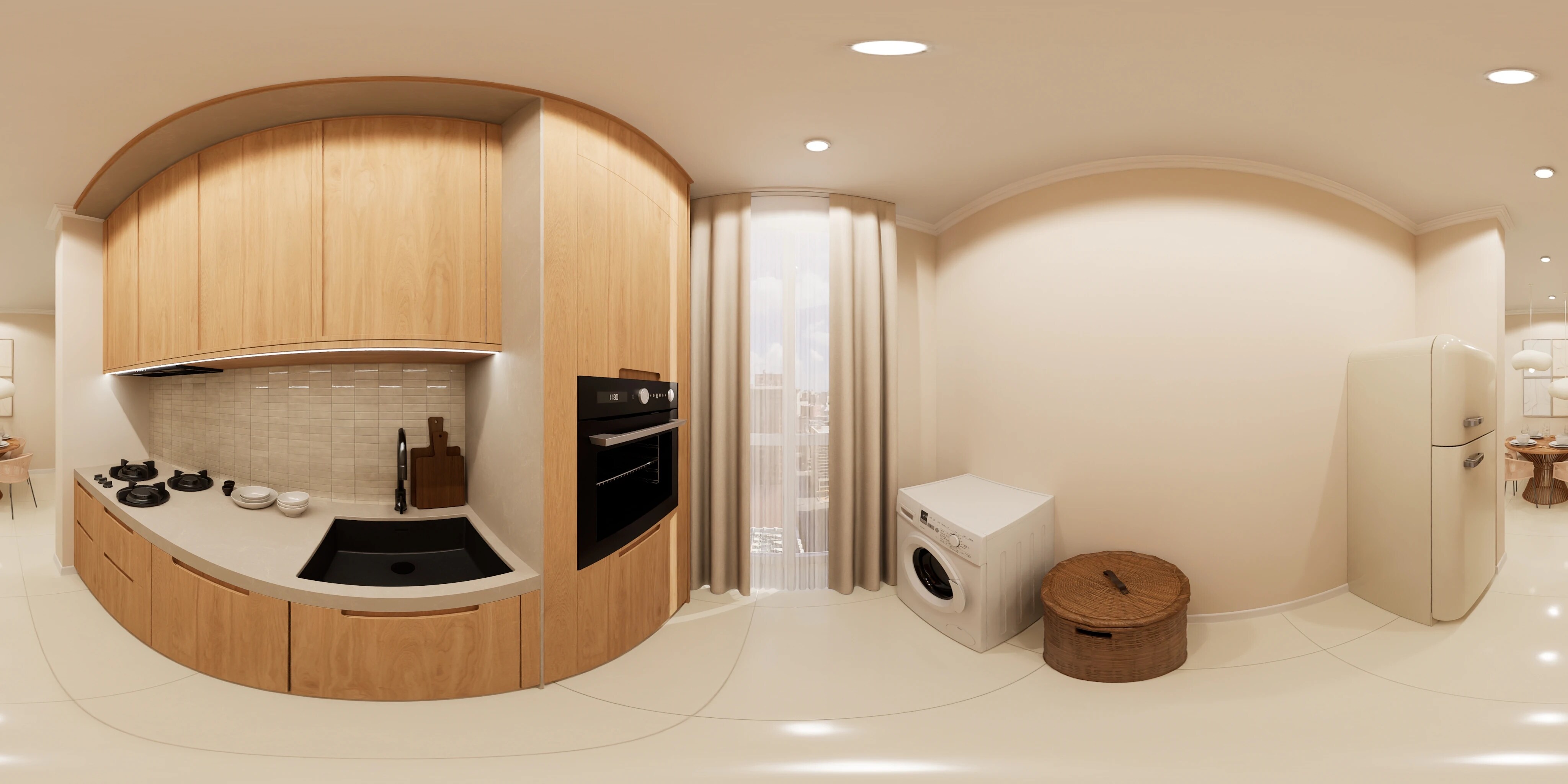 Floor plan of 2 BHK 523 Sq. Ft. Apartment in Chandiwala Pearl Universe, Mumbai