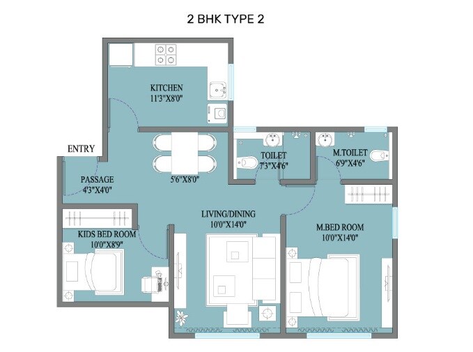 Other, crescent-horizon 2 Bedroom 636 Sq.Ft. Apartment In Kandivali East Mumbai 6706514