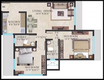 2 BHK Apartment For Resale in Crescent Imperia Santacruz East Mumbai  8113138