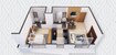Crescent Sky Heights Phase 1 Wing A B And C 1 BHK Layout