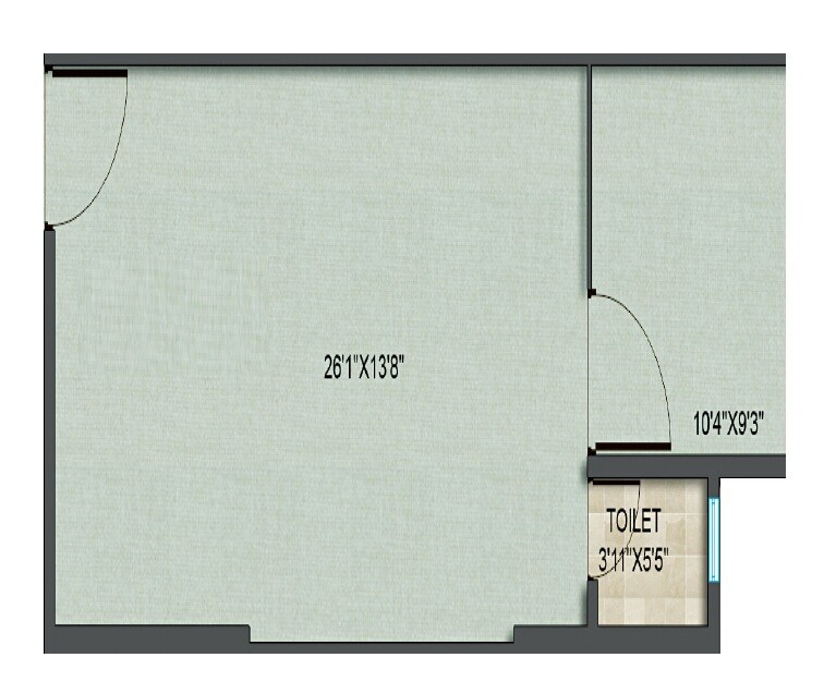 Floor plan of 371 Sq. Ft. Office Space in Crystal Palladian 207, Mumbai