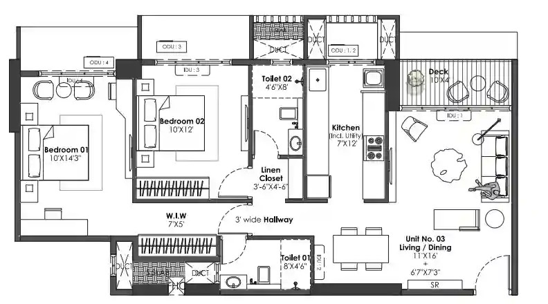 2 BHK 674 Sq. Ft. Apartment in Darshan Inara