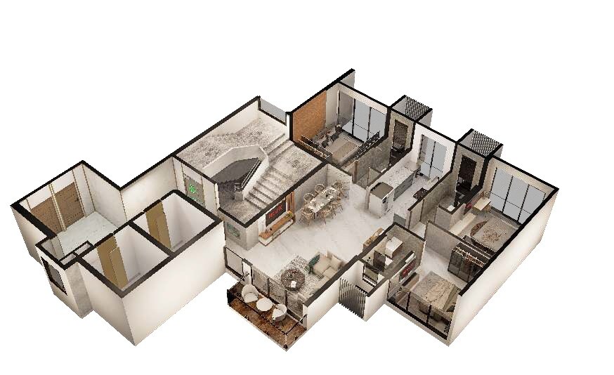 3 BHK 1073 Sq. Ft. Apartment