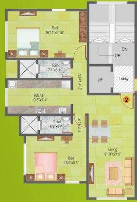 deepti sweta apartment 2bhk 1132sqft11