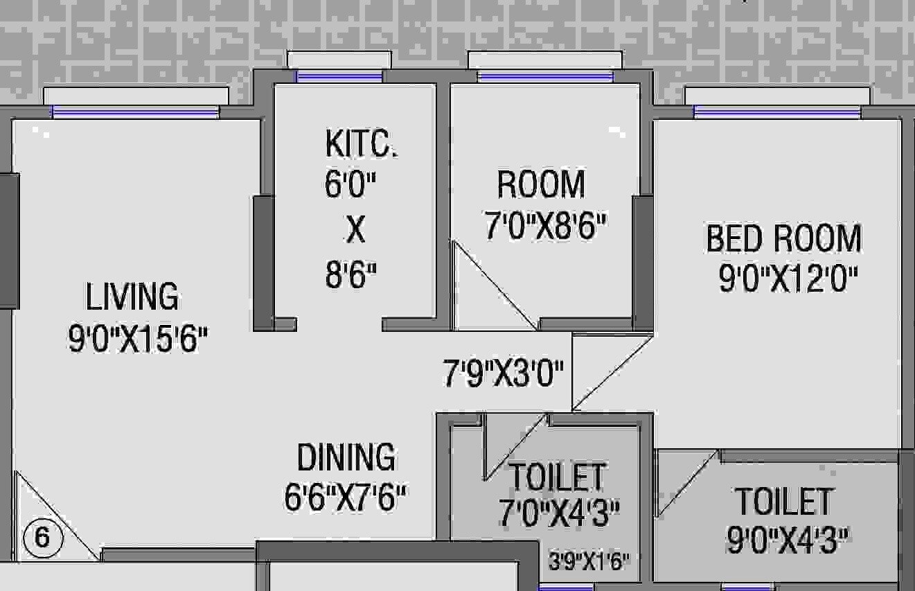 2 BHK 515 Sq. Ft. Apartment
