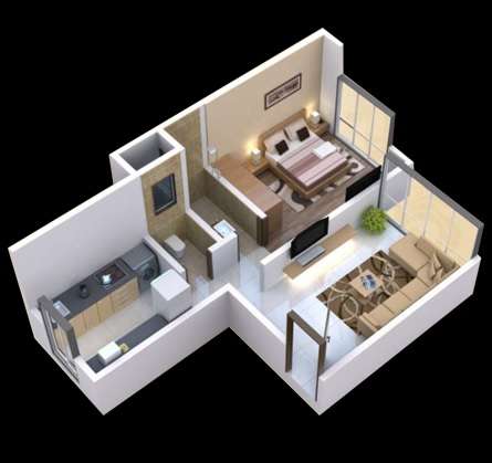 1 BHK 260 Sq. Ft. Apartment in Dgs Sheetal Jyoti