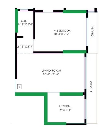  1 BHK Apartment at DGS Sheetal Meghdoot, Govind Nagar – for Sale