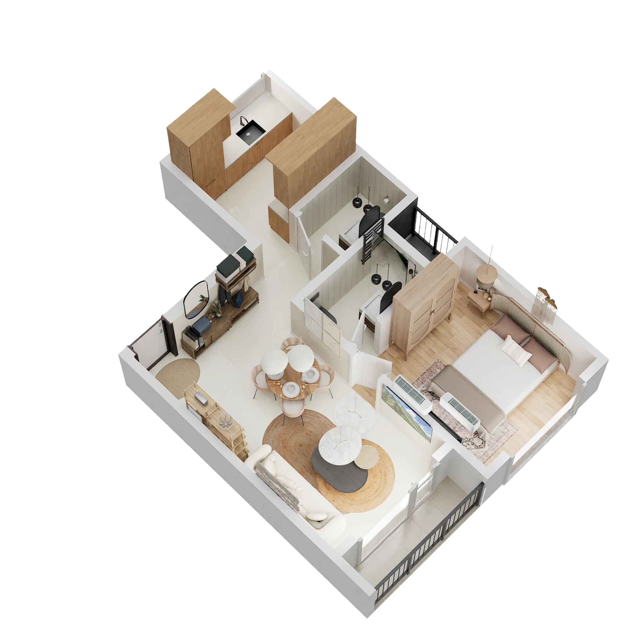 Floor plan of 1 BHK 441 Sq. Ft. Apartment in DGS Sheetal Shashank, Mumbai