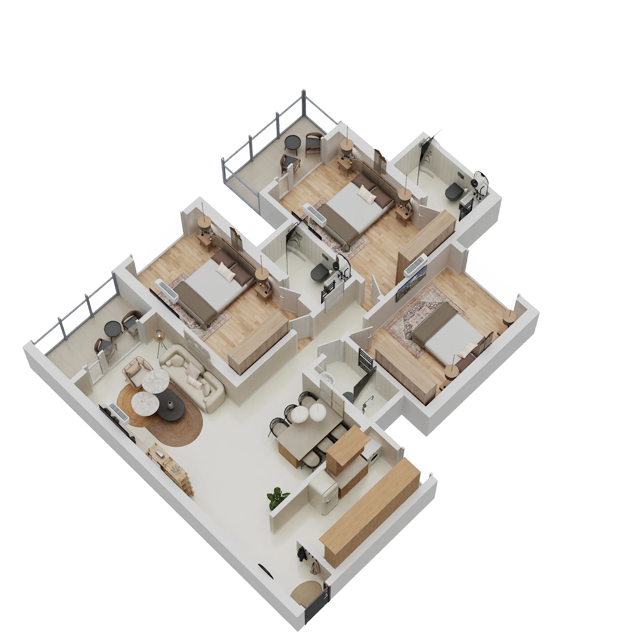 3 BHK 1199 Sq. Ft. Apartment