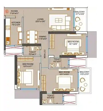  3 BHK Apartment at DGS Sheetal Sky, Andheri West – for Sale
