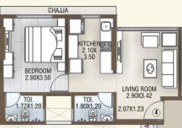  1 BHK Apartment at DGS Sheetal Tapovan, Malad East – for Sale