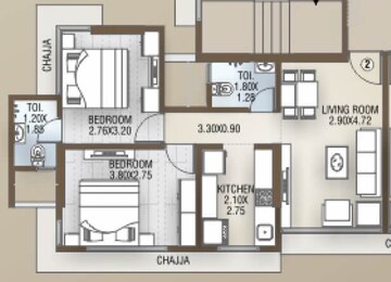  2 BHK Apartment at DGS Sheetal Tapovan, Malad East – for Sale