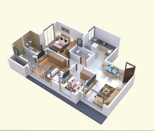  3 BHK Apartment at DGS Sheetal Tapovan, Malad East – for Rent