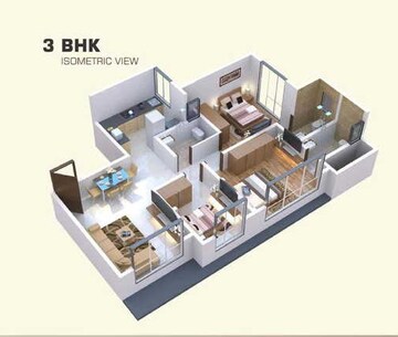 3 BHK Apartment at DGS Sheetal Tapovan, Malad East – for Rent