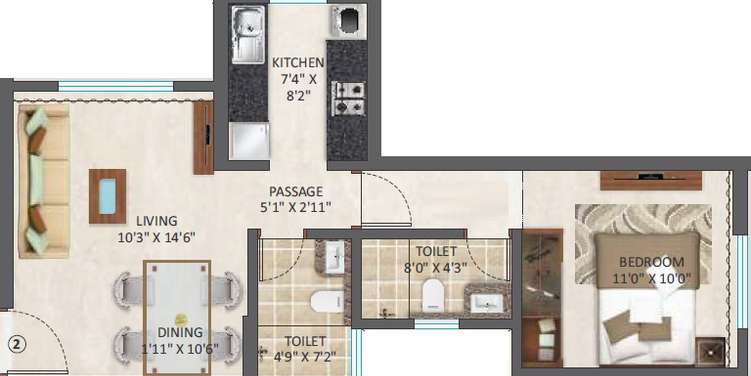 dh aagman residency apartment 1 bhk 478sqft 20231131191116