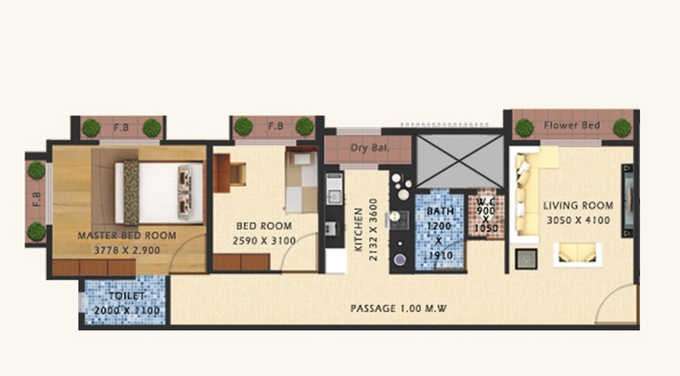 dhanista heritage apartment 2 bhk 767sqft 20211814101846