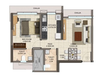  1 BHK Apartment at Dharti Presidio, Malad West – for Sale