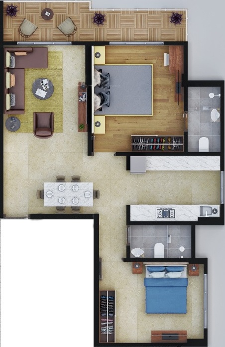 Dignity Divine 2 BHK Layout