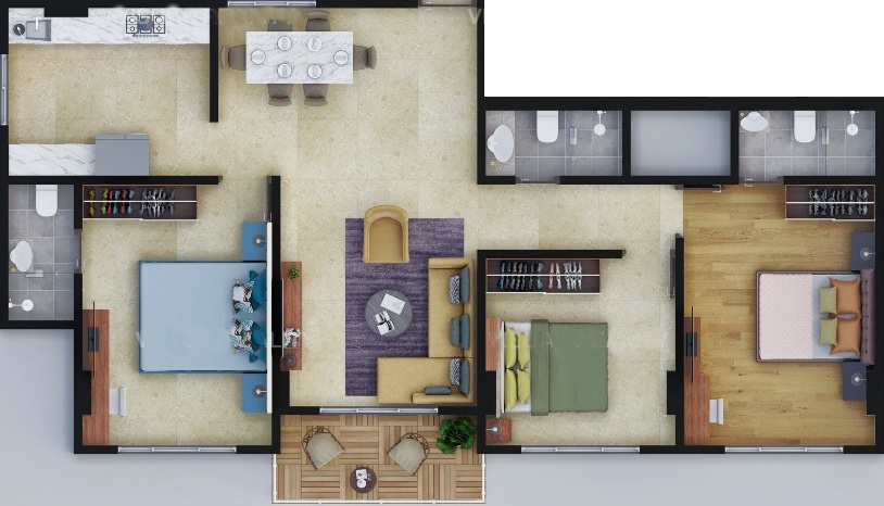 Dignity Divine 3 BHK Layout